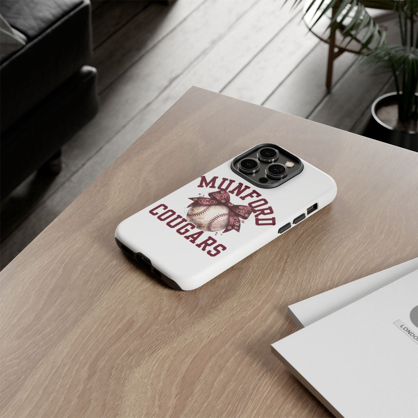 *** NEED TO PERSONALIZE THIS ? - DO NOT PURCHASE THIS ITEM - EMAIL ME @REFININGFAITHCOMPANY@GMAIL.COM - Munford Cougars Baseball Phone Case - Tough Cases Sports Team Phone Cover