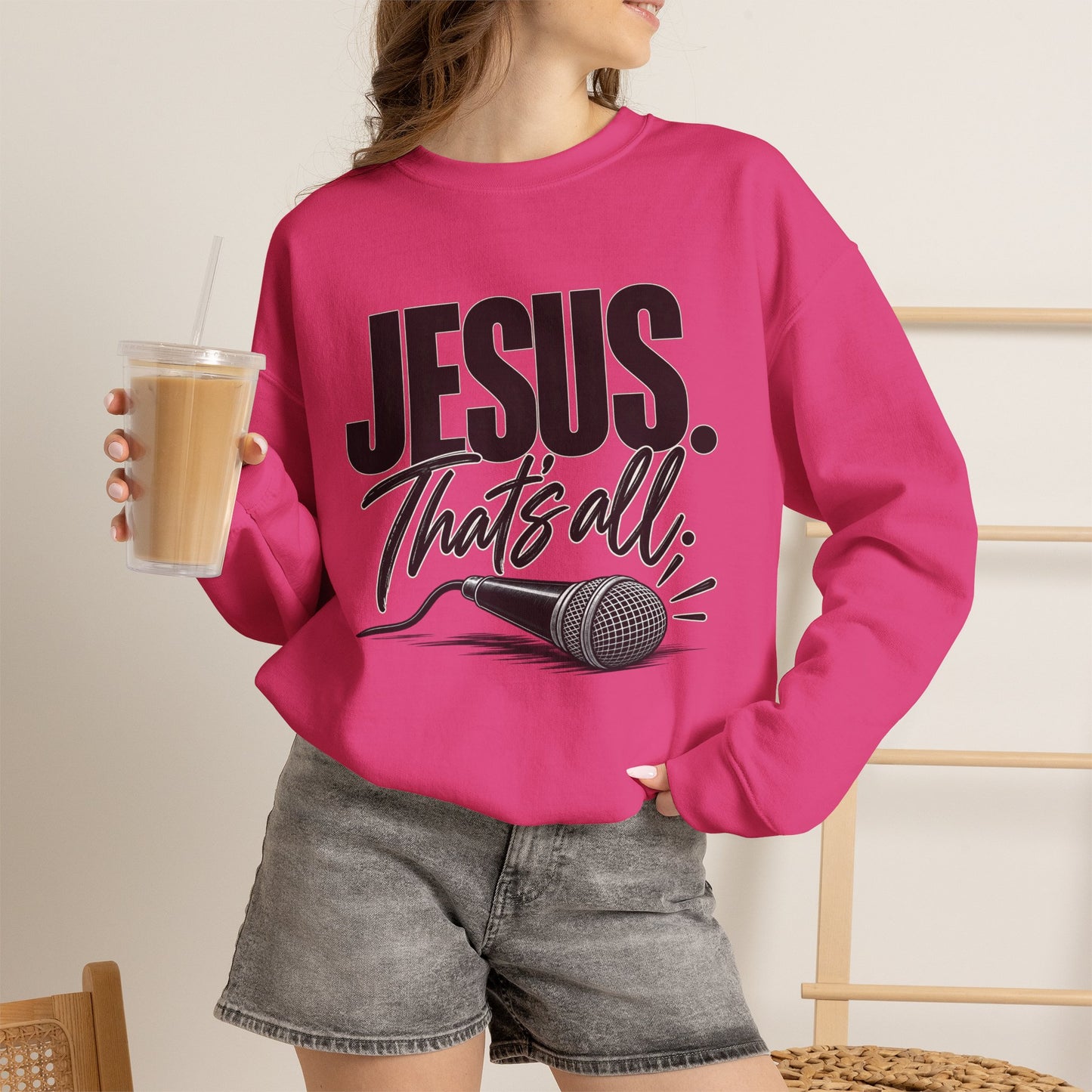 GILDAN - Crewneck Sweatshirt — "Jesus. That's All." Graphic Christian Pullover