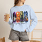 GILDAN - Spooky Season Halloween Crewneck Sweatshirt — Ghost, Jack-O'-Lantern & Black Cat Design