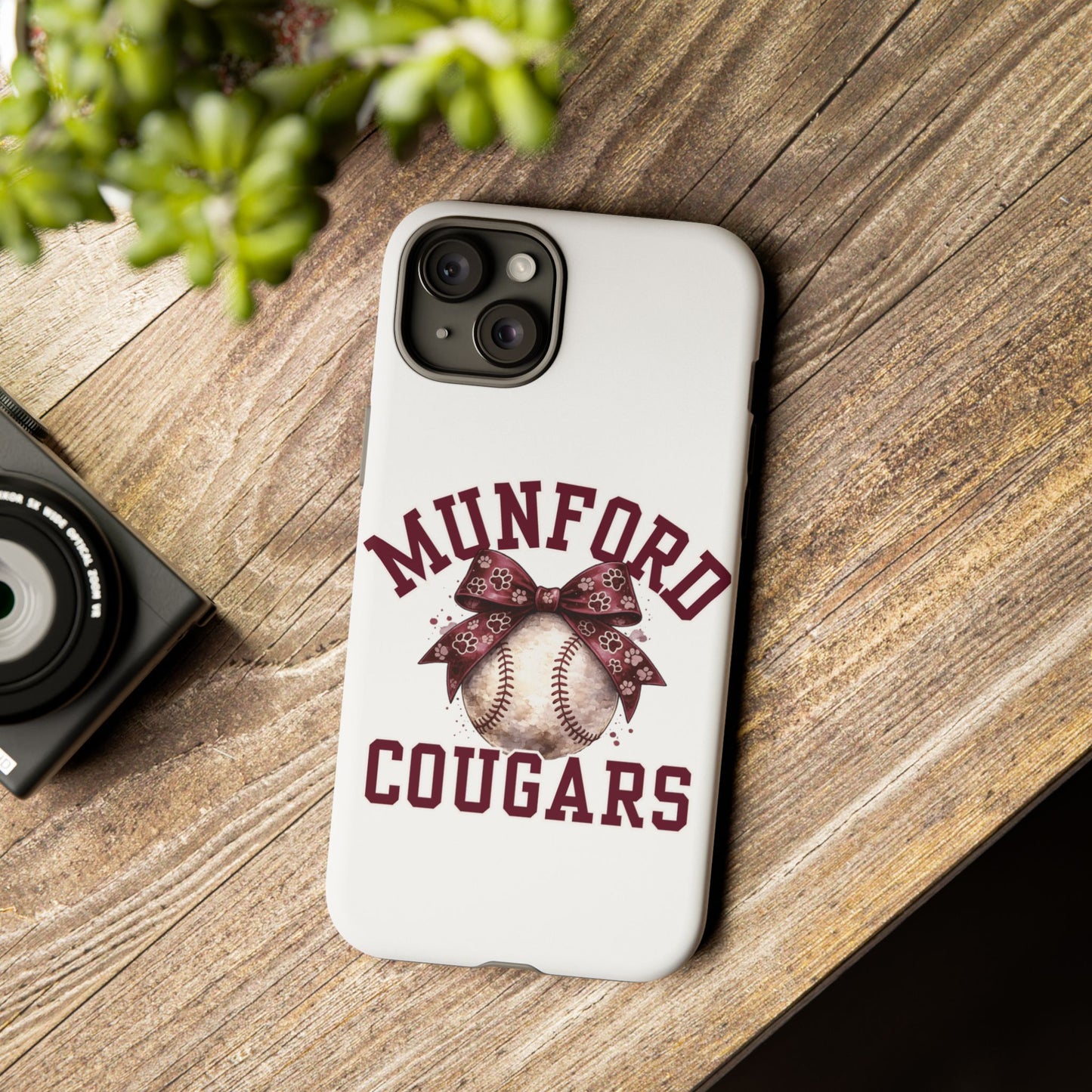 *** NEED TO PERSONALIZE THIS ? - DO NOT PURCHASE THIS ITEM - EMAIL ME @REFININGFAITHCOMPANY@GMAIL.COM - Munford Cougars Baseball Phone Case - Tough Cases Sports Team Phone Cover