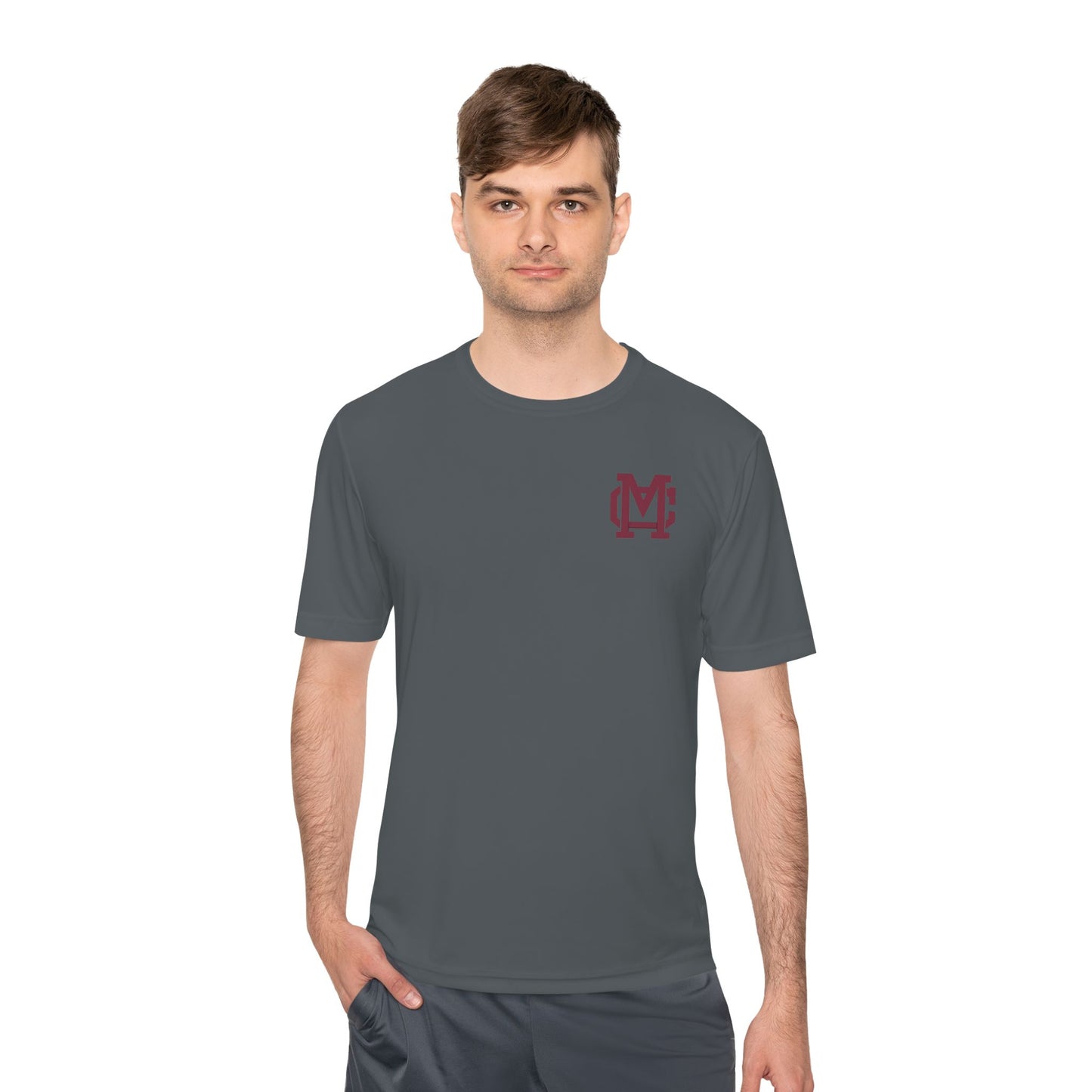 Moisture-Wicking Performance Tee with Maroon MC Chest Logo