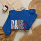 GILDAN - Baseball Leopard Print Crewneck Sweatshirt