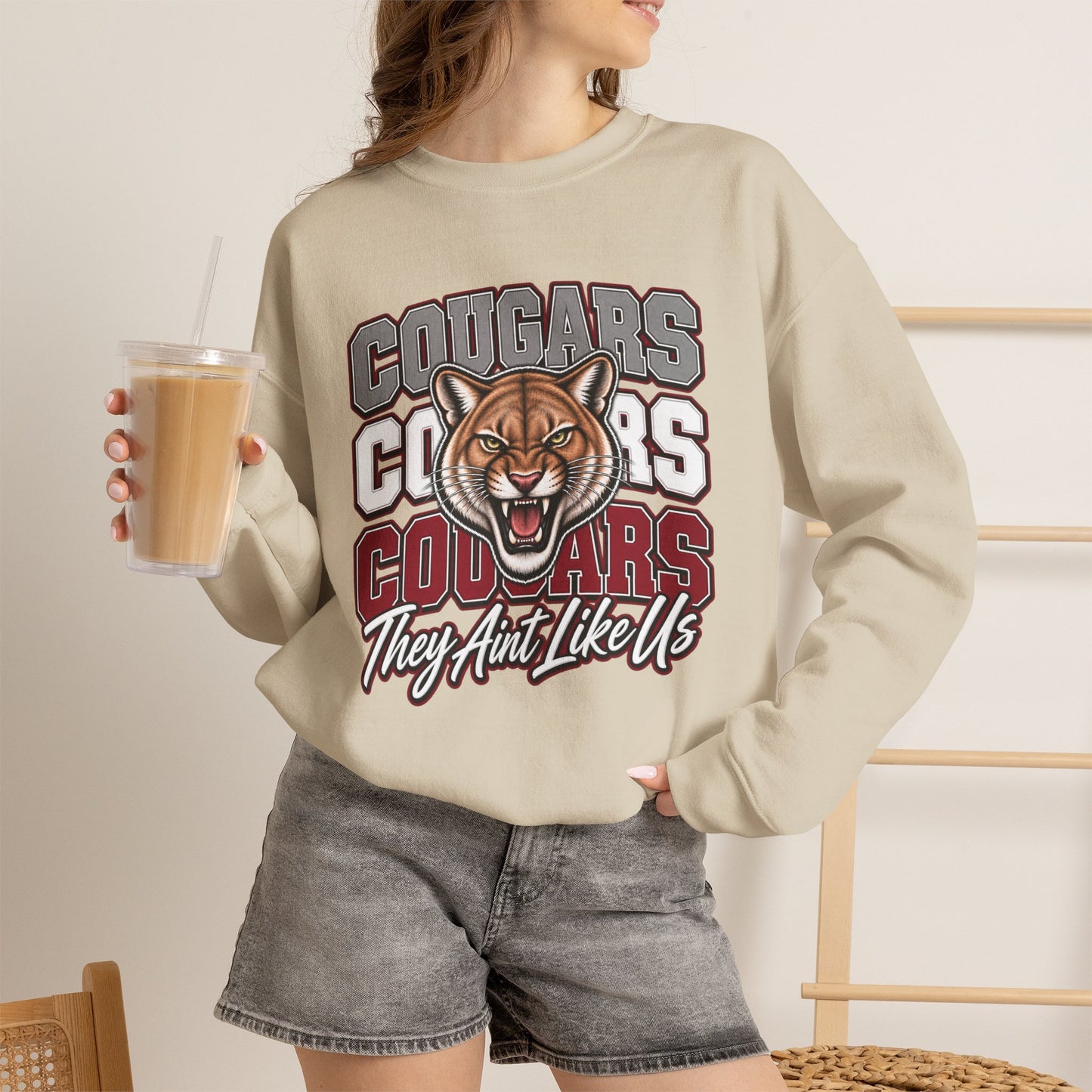 GILDAN - Cougars They Ain't Like Us Crewneck Sweatshirt