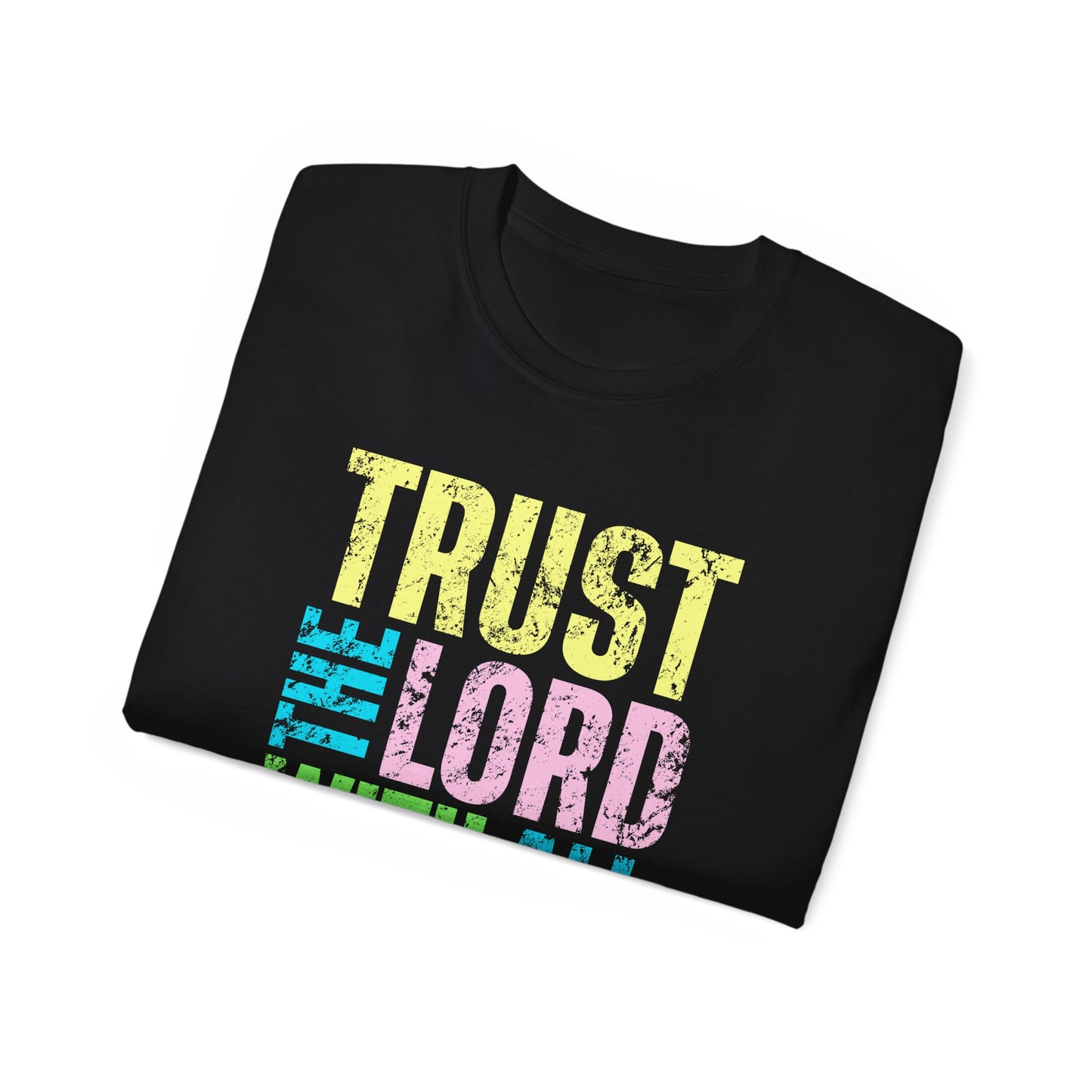 Christian T-Shirt - "Trust the Lord With All Your Heart" Colorful Faith Tee