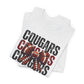 BELLA CANVAS - Cougars Football Tee – Vintage Stacked Design with Football Bow
