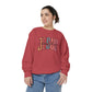 COMFORT COLORS - Jesus Floral Graphic Sweatshirt — Retro Pastel Faith Pullover