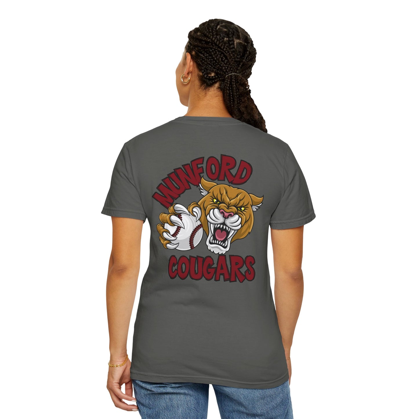 COMFORT COLORS - Cougars Mascot T‑Shirt — Munford Cougar School Spirit Tee