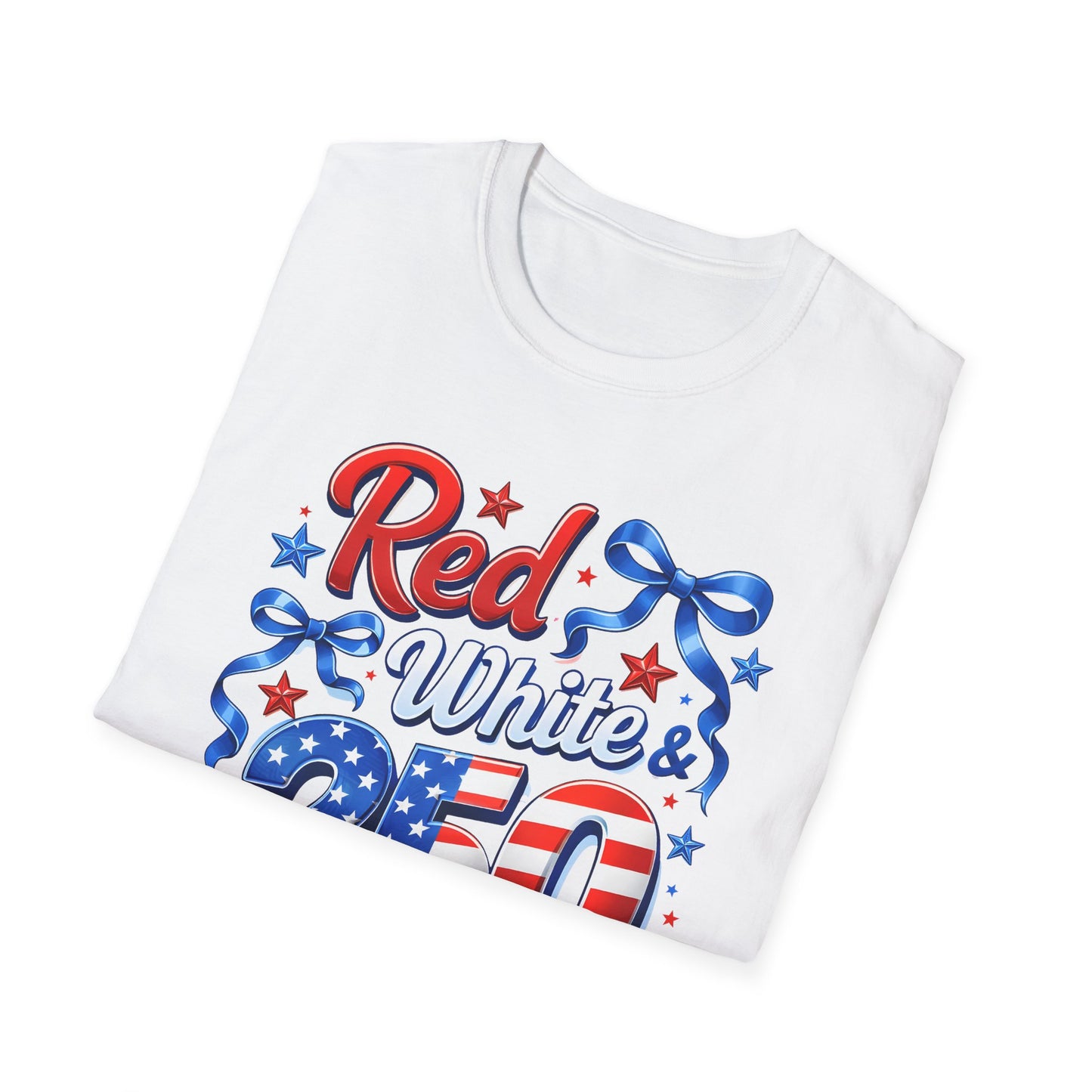 GILDAN - Patriotic "Red White & 4th" T-Shirt — USA Stars & Stripes 4th of July Tee