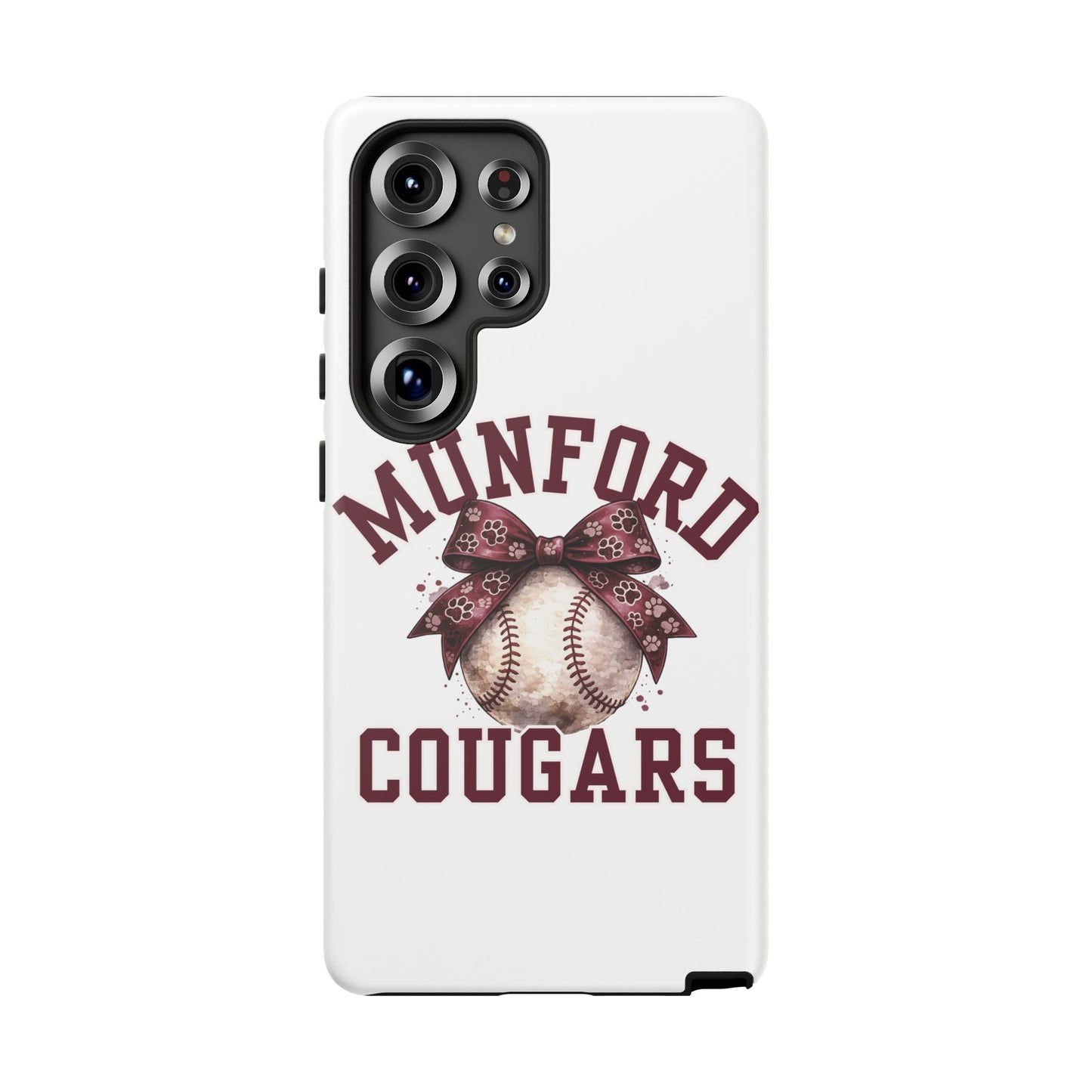 *** NEED TO PERSONALIZE THIS ? - DO NOT PURCHASE THIS ITEM - EMAIL ME @REFININGFAITHCOMPANY@GMAIL.COM - Munford Cougars Baseball Phone Case - Tough Cases Sports Team Phone Cover