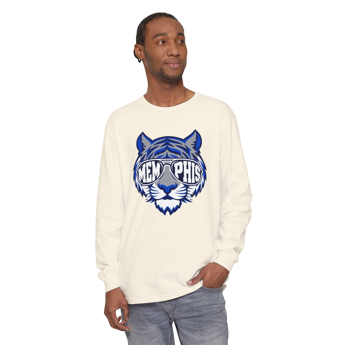 COMFORT COLORS - Memphis Tiger Sunglasses Long Sleeve Tee