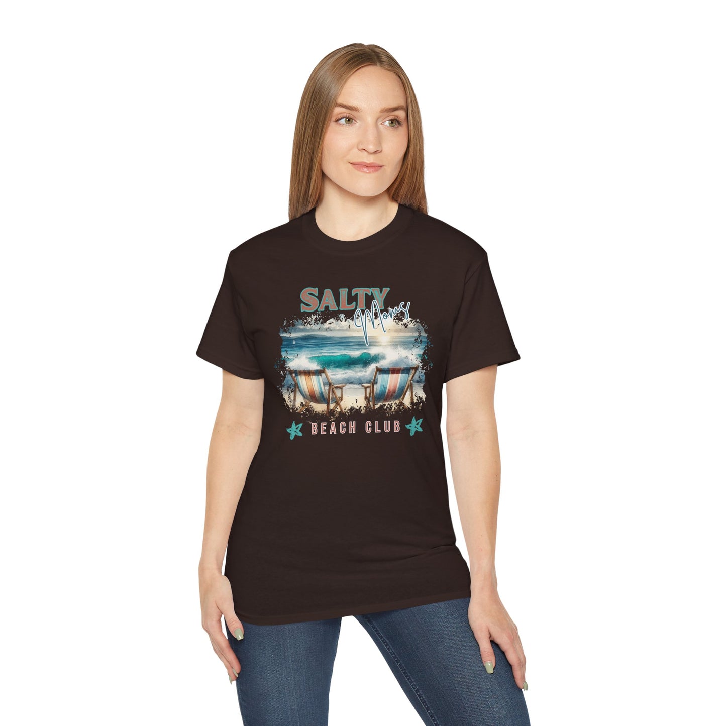 Salty Vibes Beach Club Tee — Retro Coastal Surf T-Shirt