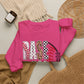 GILDAN - Baseball Leopard Print Crewneck Sweatshirt
