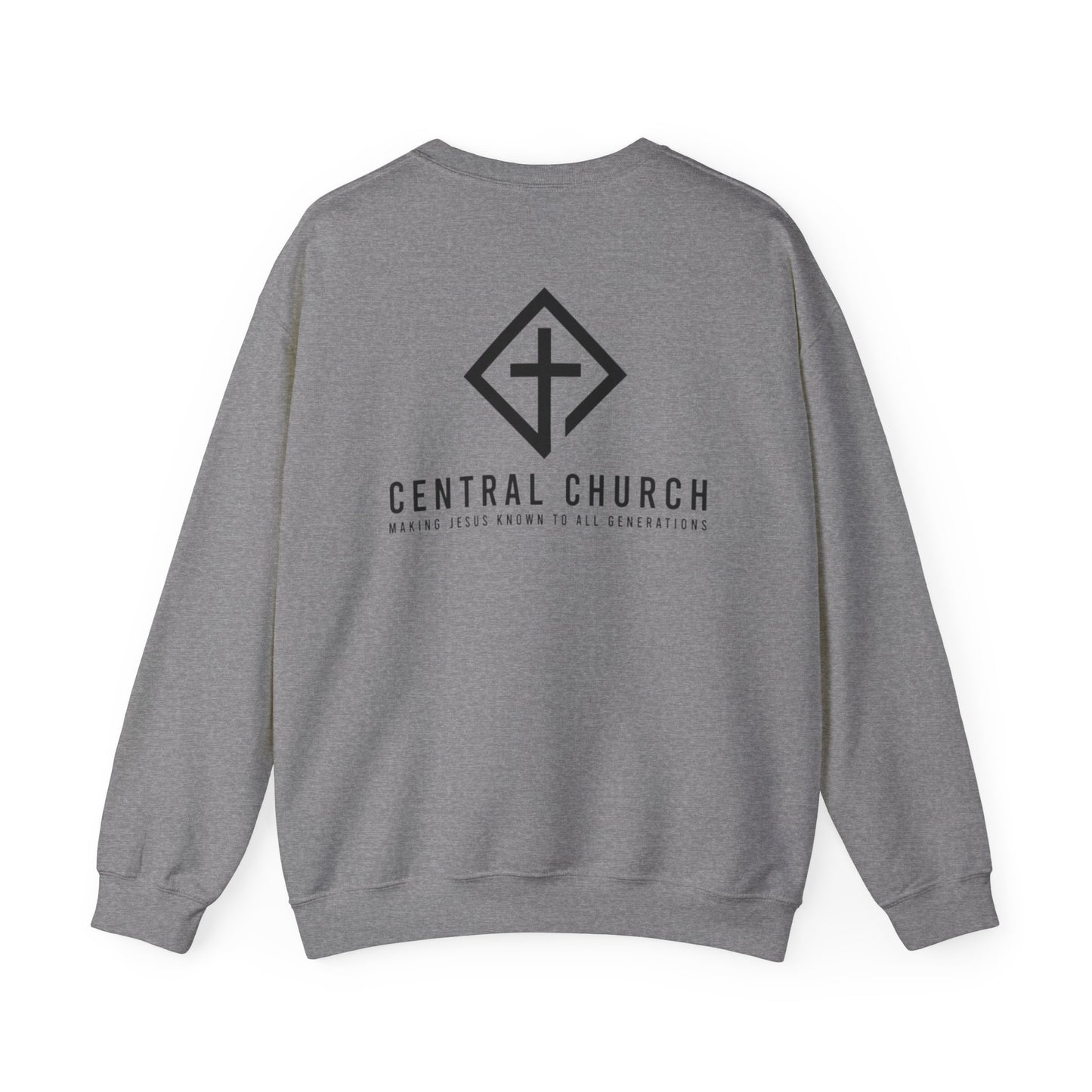 CENTRAL BAPTIST BLACK FONT ADULT SWEATSHIRT