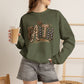 GILDAN - Faith Leopard Print Crewneck Sweatshirt