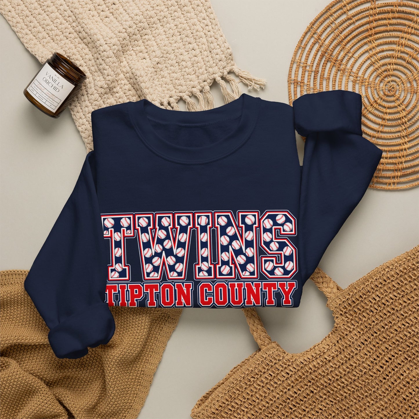GILDAN - Twins Tipton County Crewneck Sweatshirt — Retro Collegiate Sports Pullover