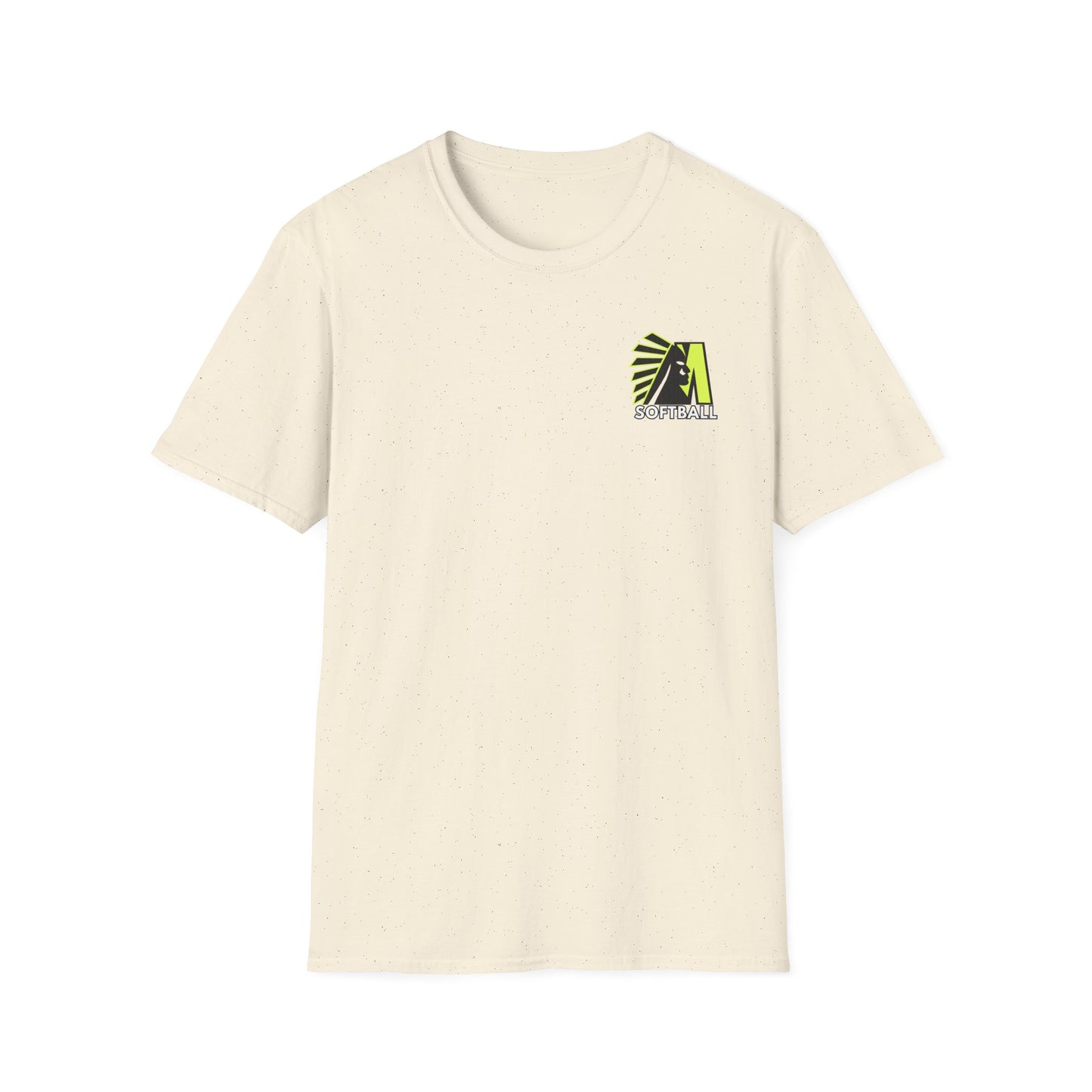 ** PERSONALIZE IT ** Customized Softball Player Backprint T-Shirt With Front Team Logo