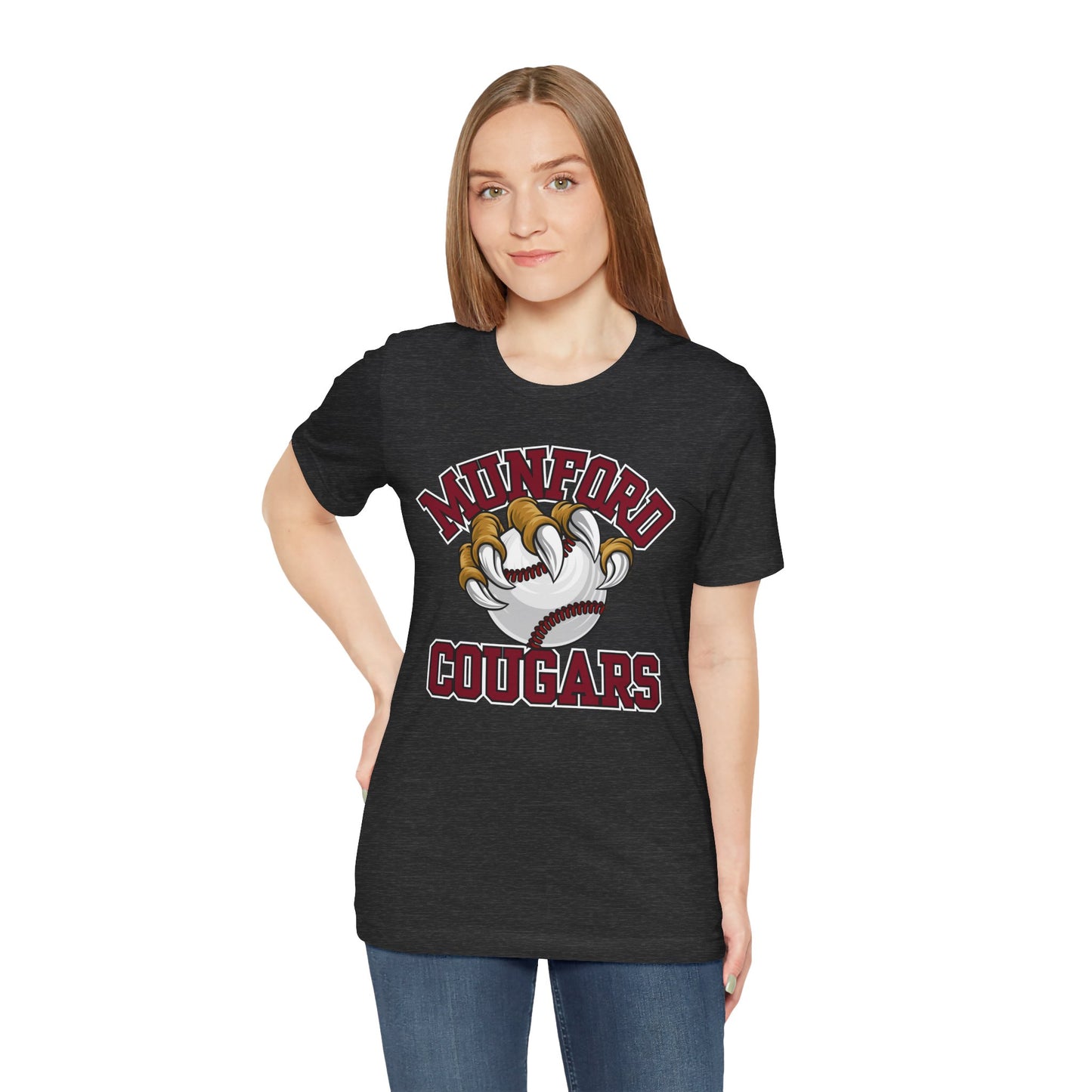 Munford Cougars Baseball T-Shirt — Claw & Ball School Spirit Tee