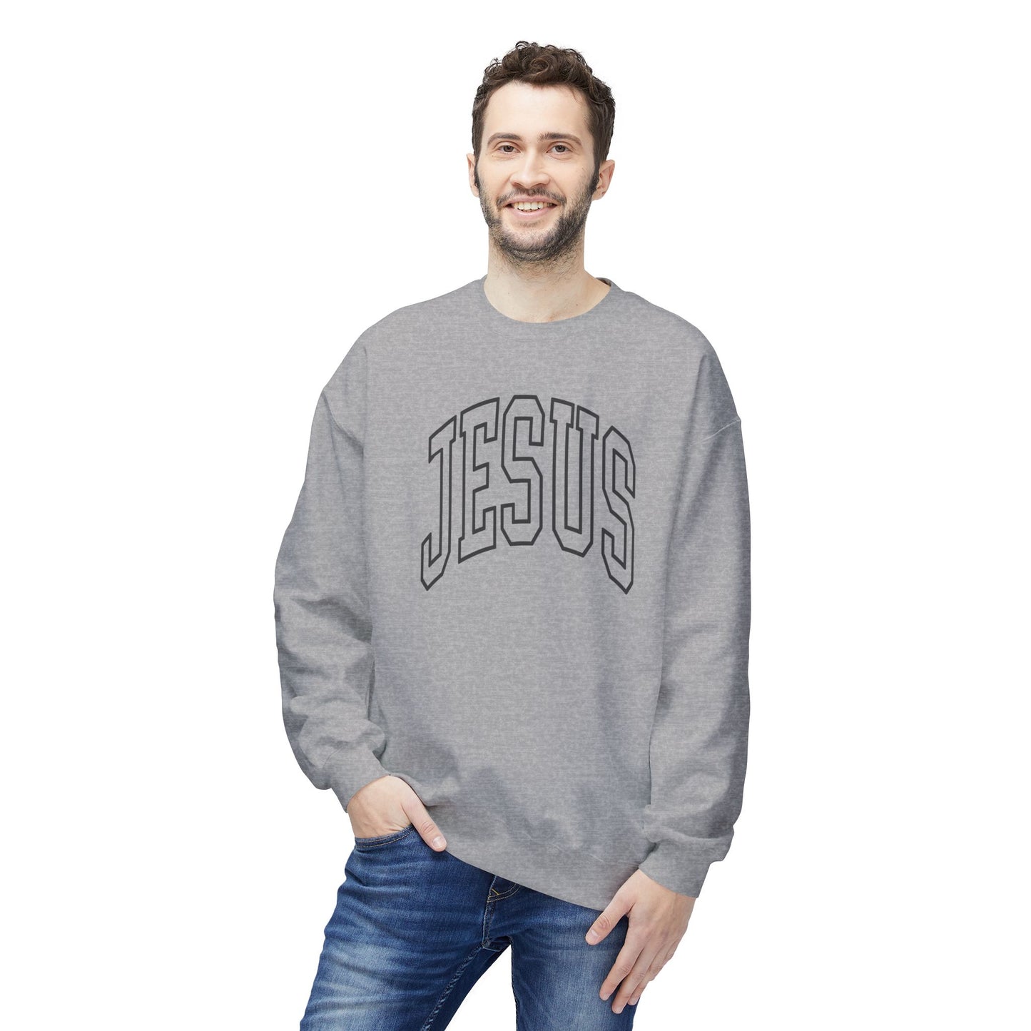 Jesus Arch Logo Sweatshirt — Christian Crewneck Pullover