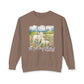 COMFORT COLORS - Shepherd Lamb Crewneck Sweatshirt — "Thou Wilt Keep Him in Perfect Peace" Floral Lamb Design