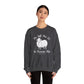 HE LEFT THE 99 WHITE FONT ADULT SWEATSHIRT