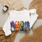 GILDAN - Spooky Season Halloween Crewneck Sweatshirt — Ghost, Jack-O'-Lantern & Black Cat Design