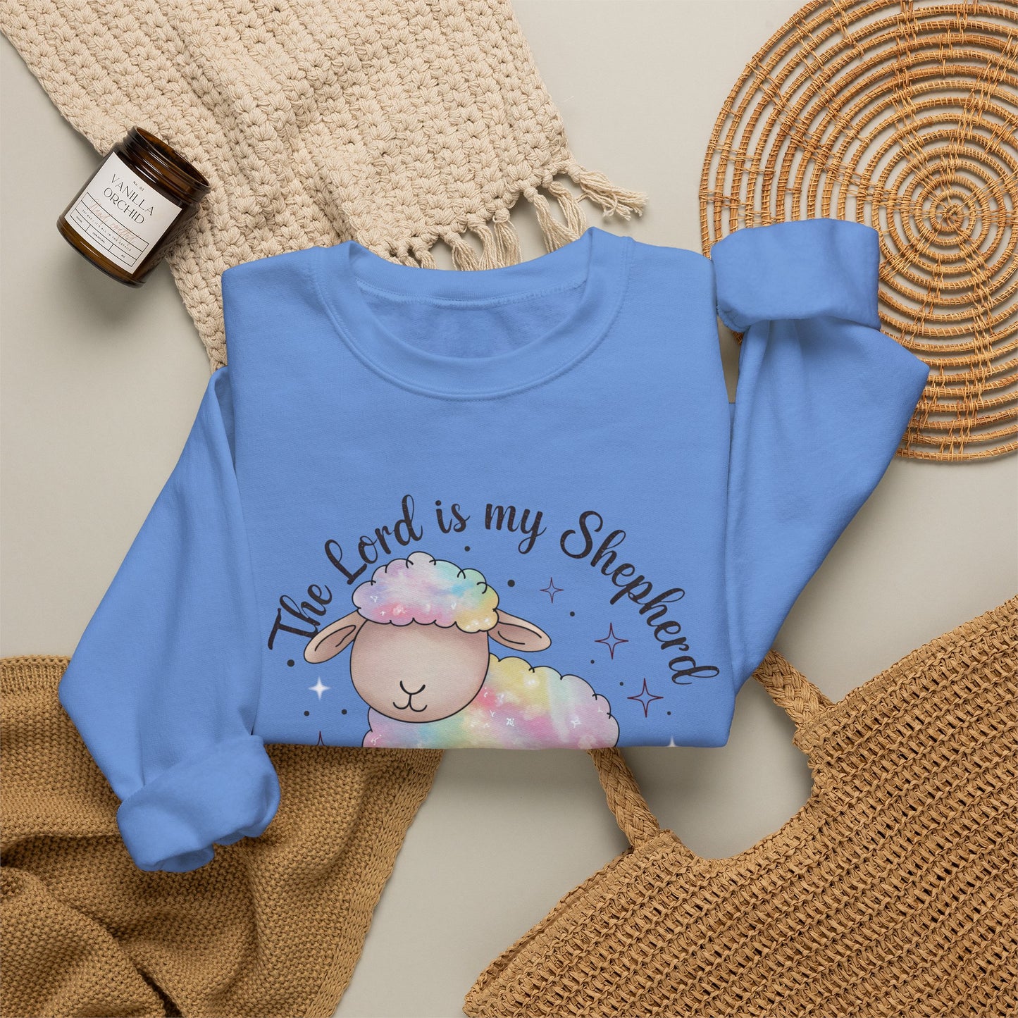 GILDAN - Psalm 23:1 Rainbow Lamb Sweatshirt