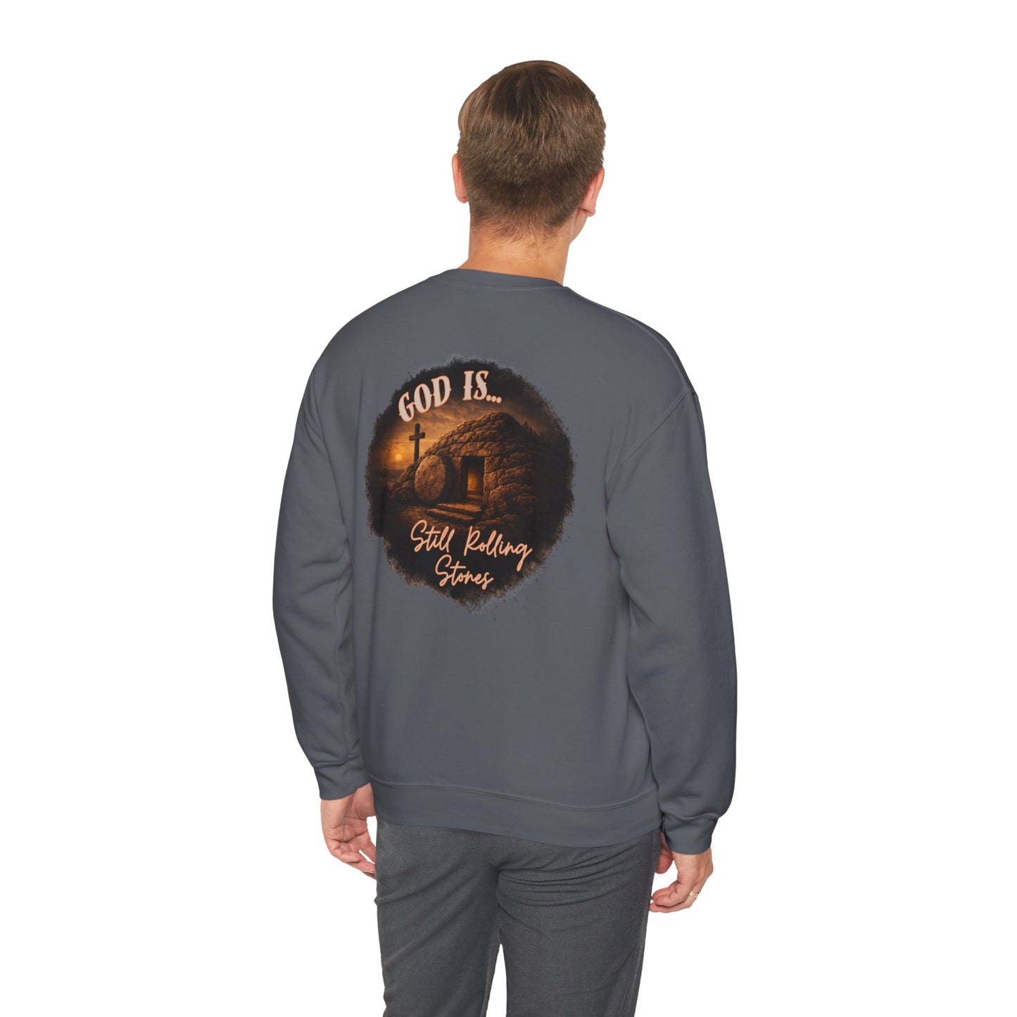 GOD IS STILL ROLLING STONES ADULT SWEATSHIRT