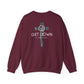 GILDAN - GET DOWN IN THE GOSPEL ADULT SWEATSHIRT GRAY CAMO CROSS