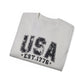 GILDAN - USA EST.1776 T-Shirt — Vintage Patriotic American Tee for 4th of July