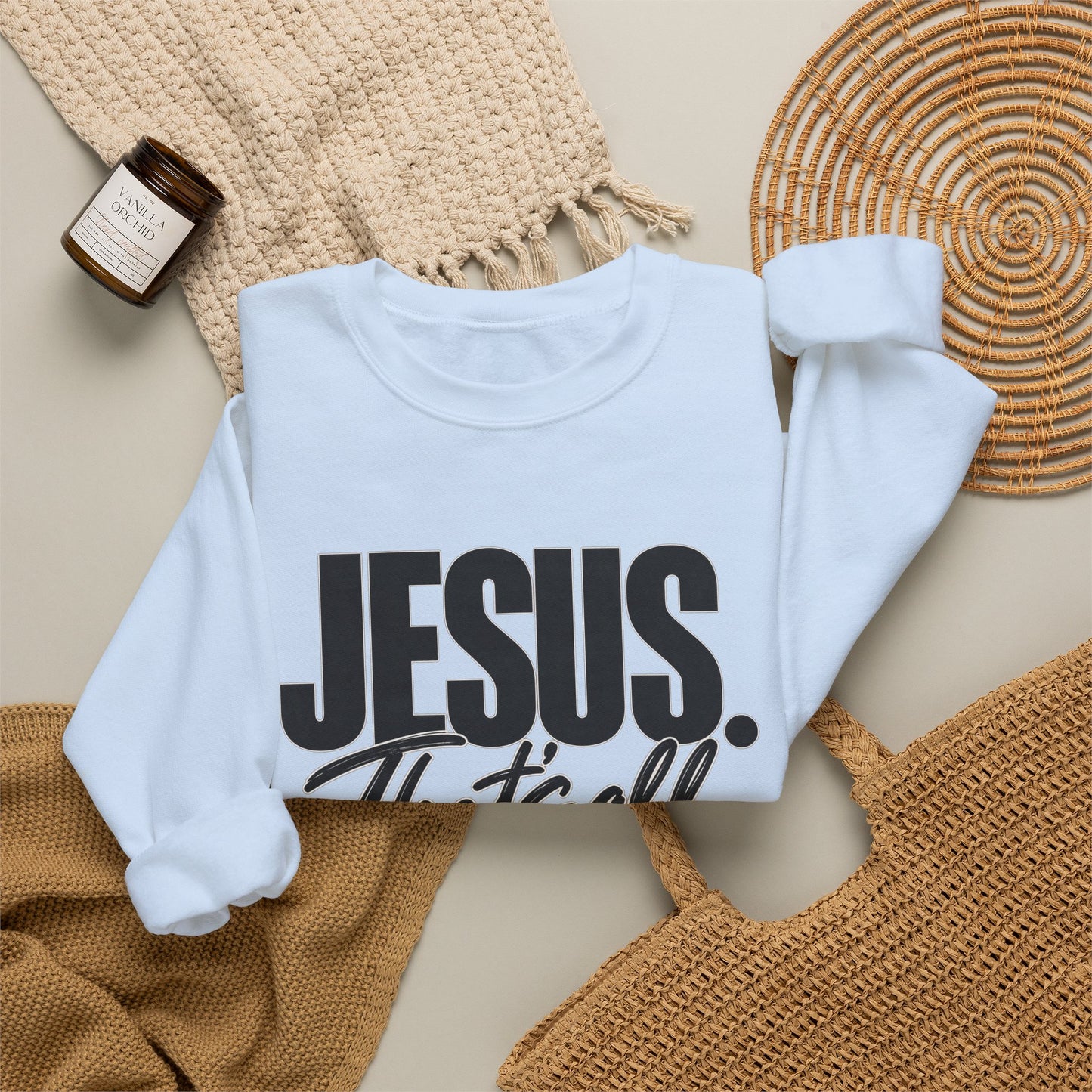 GILDAN - Crewneck Sweatshirt — "Jesus. That's All." Graphic Christian Pullover
