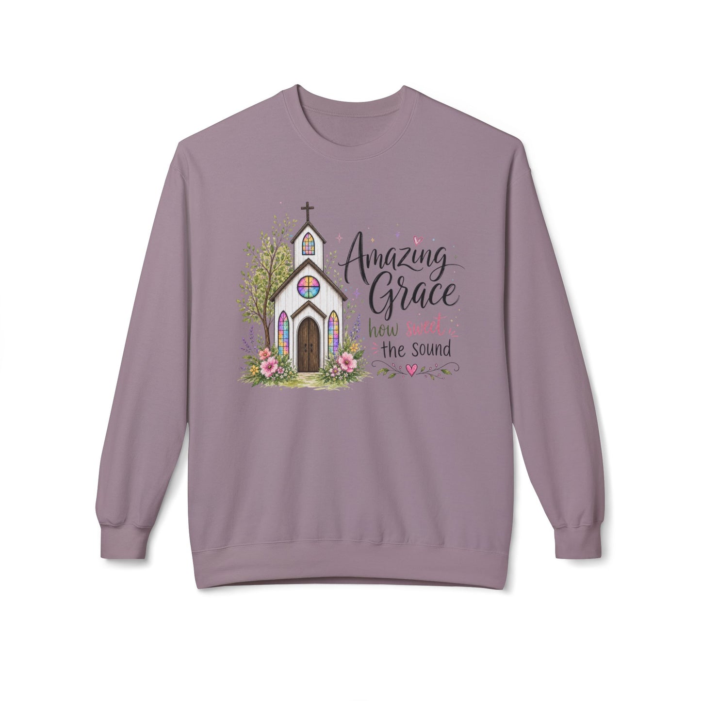 GILDAN - Amazing Grace Church Sweatshirt — "How Sweet the Sound" Christian Crewneck
