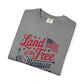 COMFORT COLORS - Land of the Free Because of the Brave T-Shirt — Patriotic Statue of Liberty Graphic Tee