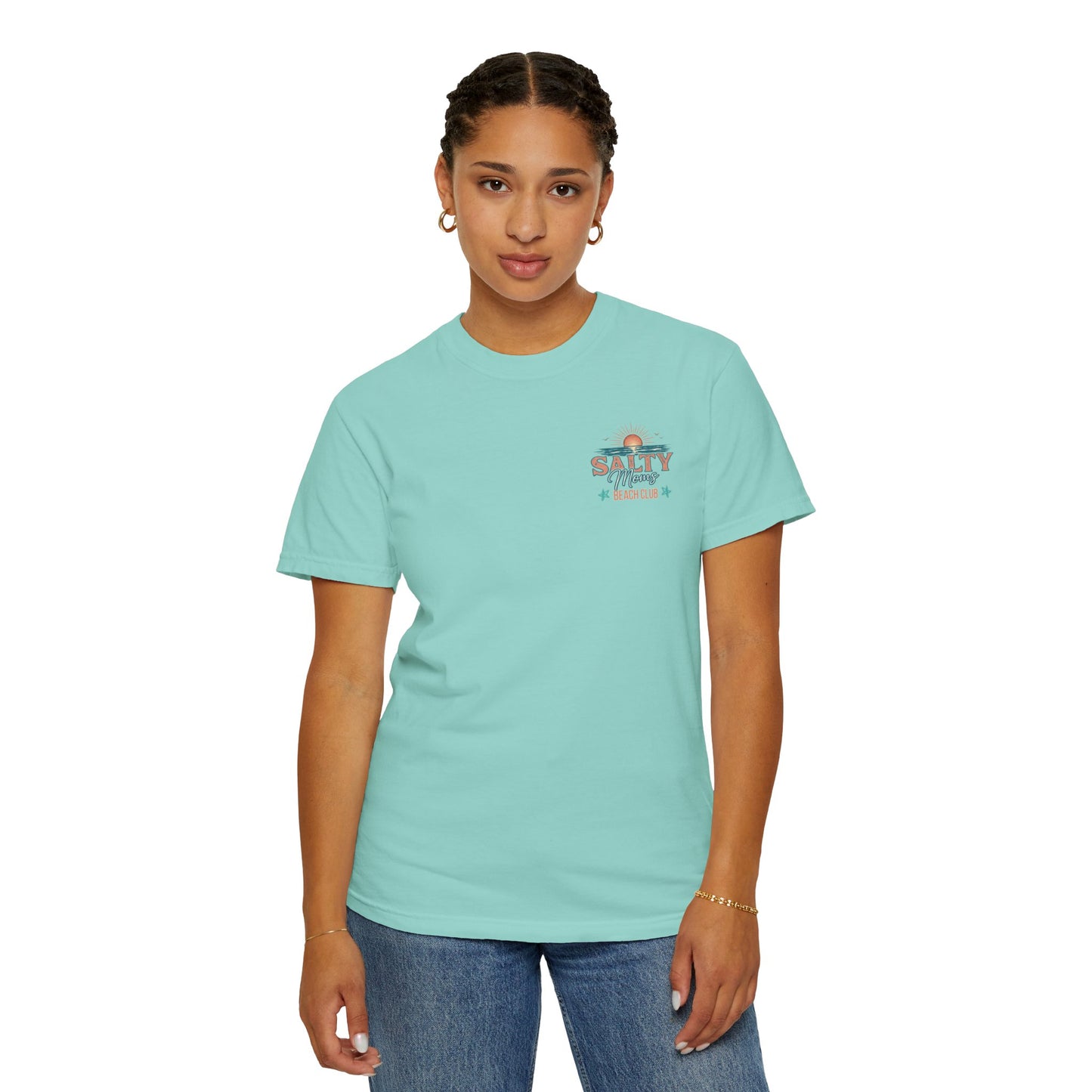 COMFORT COLORS - Salty Vibes Beach Club T-Shirt — 'Salty Memory' Coastal Graphic Tee