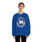 HE LEFT THE 99 WITH RIBBON FRAME ADULT SWEATSHIRT - FRONT AND BACK PRINT