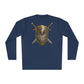 Christian Shield & Swords Long Sleeve Tee — "Get Down on Your Knees" Faith Graphic