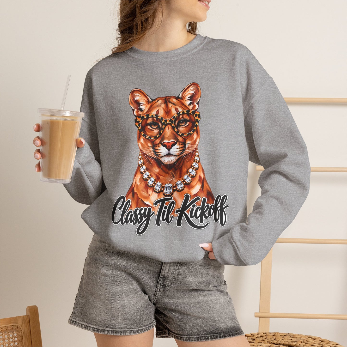 GILDAN - Classy Lil Kickoff  Cougar Graphic Sweatshirt