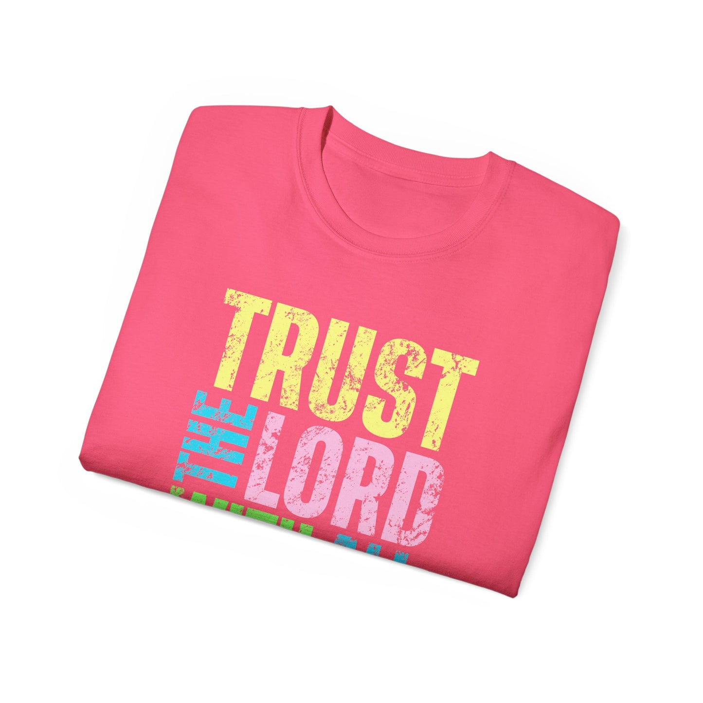 Christian T-Shirt - "Trust the Lord With All Your Heart" Colorful Faith Tee