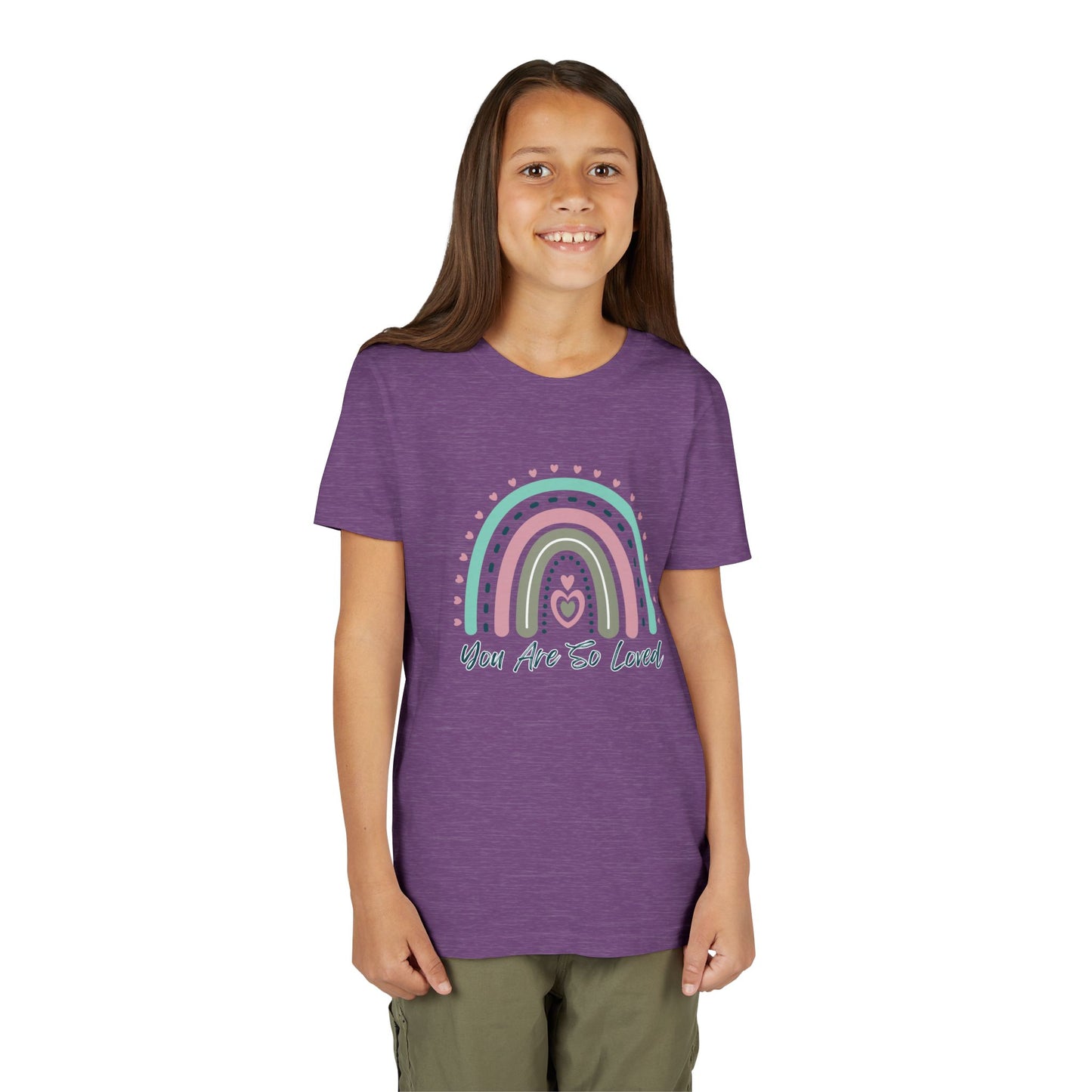 BELLA CANVAS-Youth Tee — Pastel Rainbow “You Are So Loved” Kids T‑Shirt