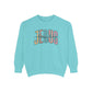 COMFORT COLORS - Jesus Floral Graphic Sweatshirt — Retro Pastel Faith Pullover