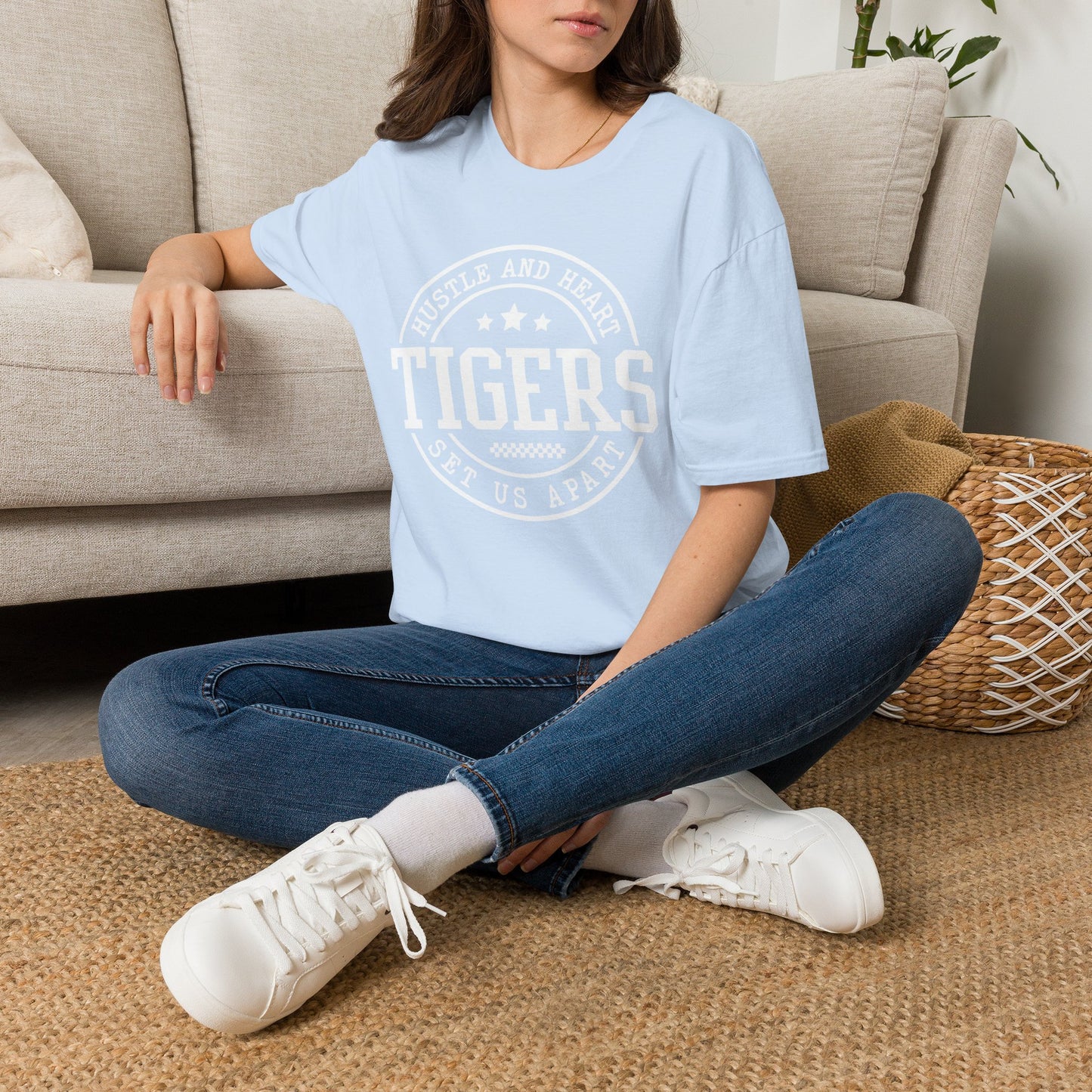 GILDAN - T-Shirt — Tigers Vintage Athletic Seal (“Hustle and Heart”)