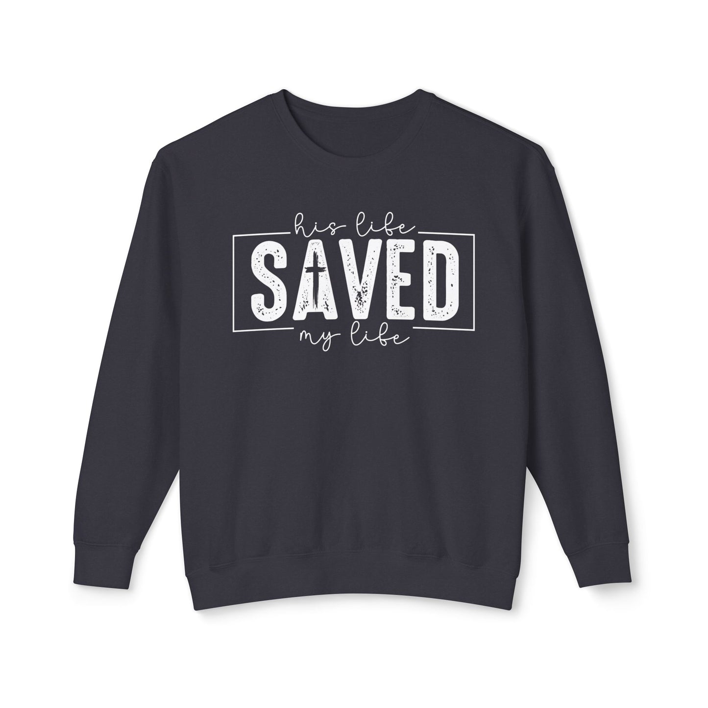 COMFORT COLORS - Saved By Grace Sweatshirt — Christian Inspirational Crewneck