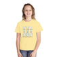 COMFORT COLORS - Easter Floral Bunny Youth Tee — 'Because He Lives'