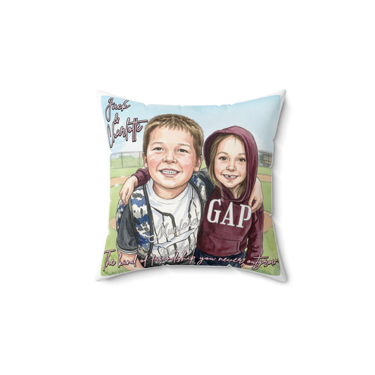 *** PERSONALIZE THIS - DON'T PURCHASE THIS ITEM - EMAIL ME @REFININGFAITHCOMPANY@GMAIL.COM *** Personalized Photo Pillow — Custom Kids Portrait Spun Polyester Square Pillow