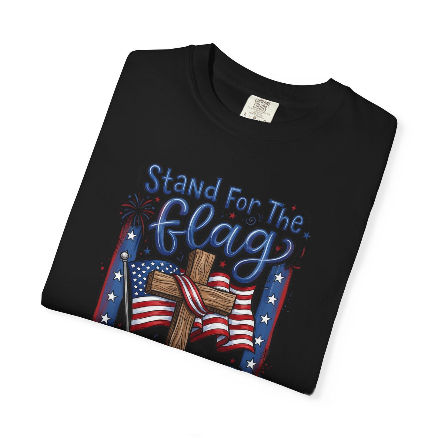 COFORT COLORS - Stand For The Flag Kneel For The Cross T-Shirt