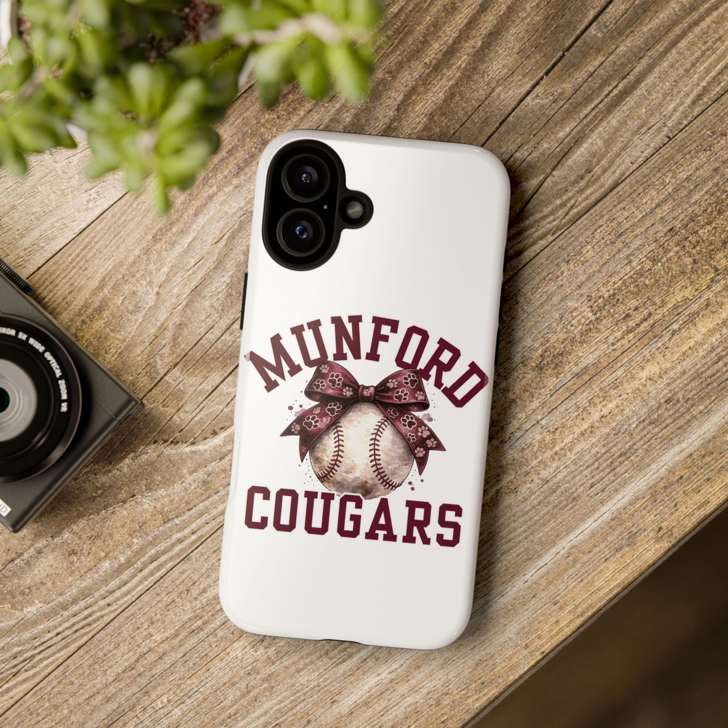 *** NEED TO PERSONALIZE THIS ? - DO NOT PURCHASE THIS ITEM - EMAIL ME @REFININGFAITHCOMPANY@GMAIL.COM - Munford Cougars Baseball Phone Case - Tough Cases Sports Team Phone Cover
