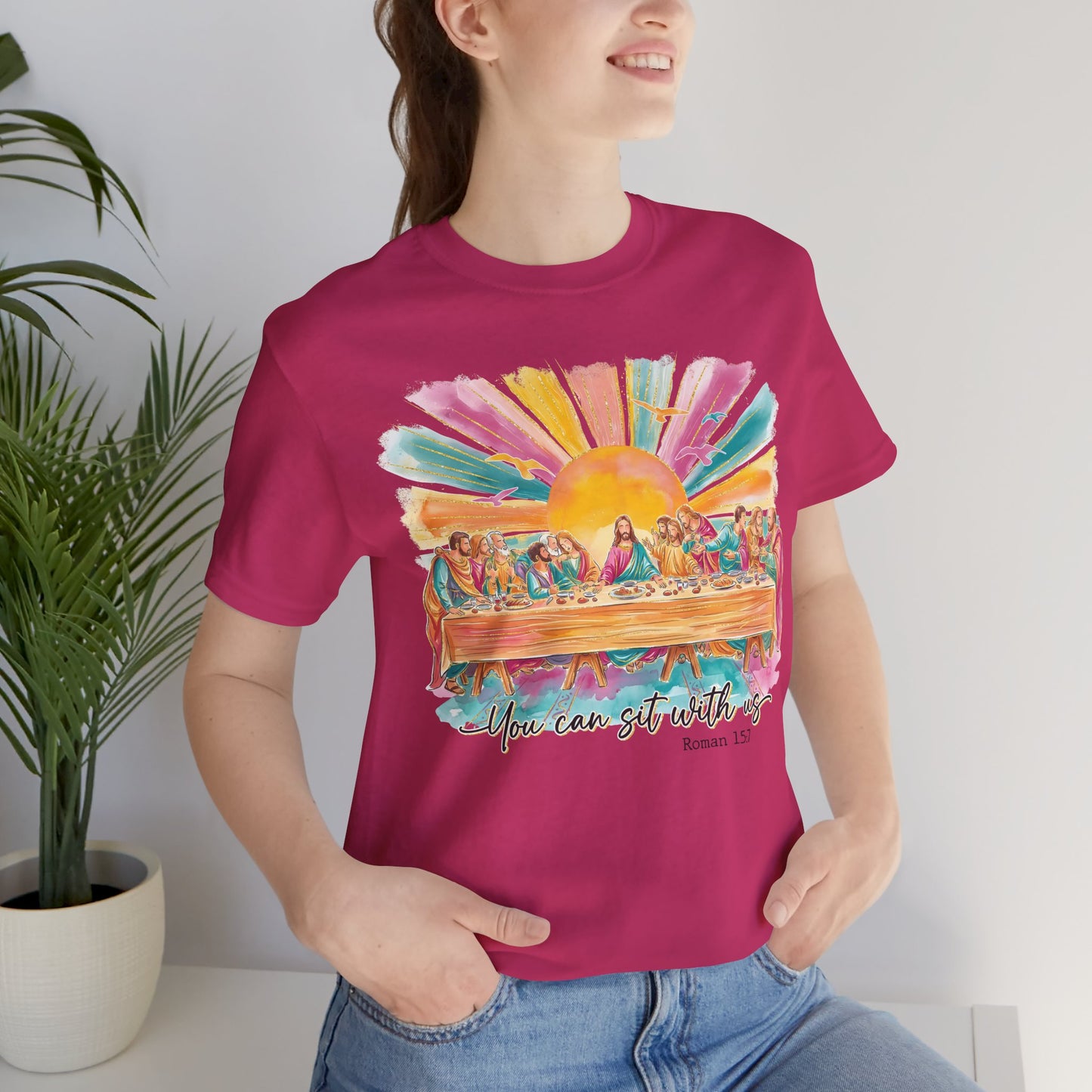 BELLA CANVAS -  The Last Supper Tee — "You can sit with us" Christian Graphic T-Shirt