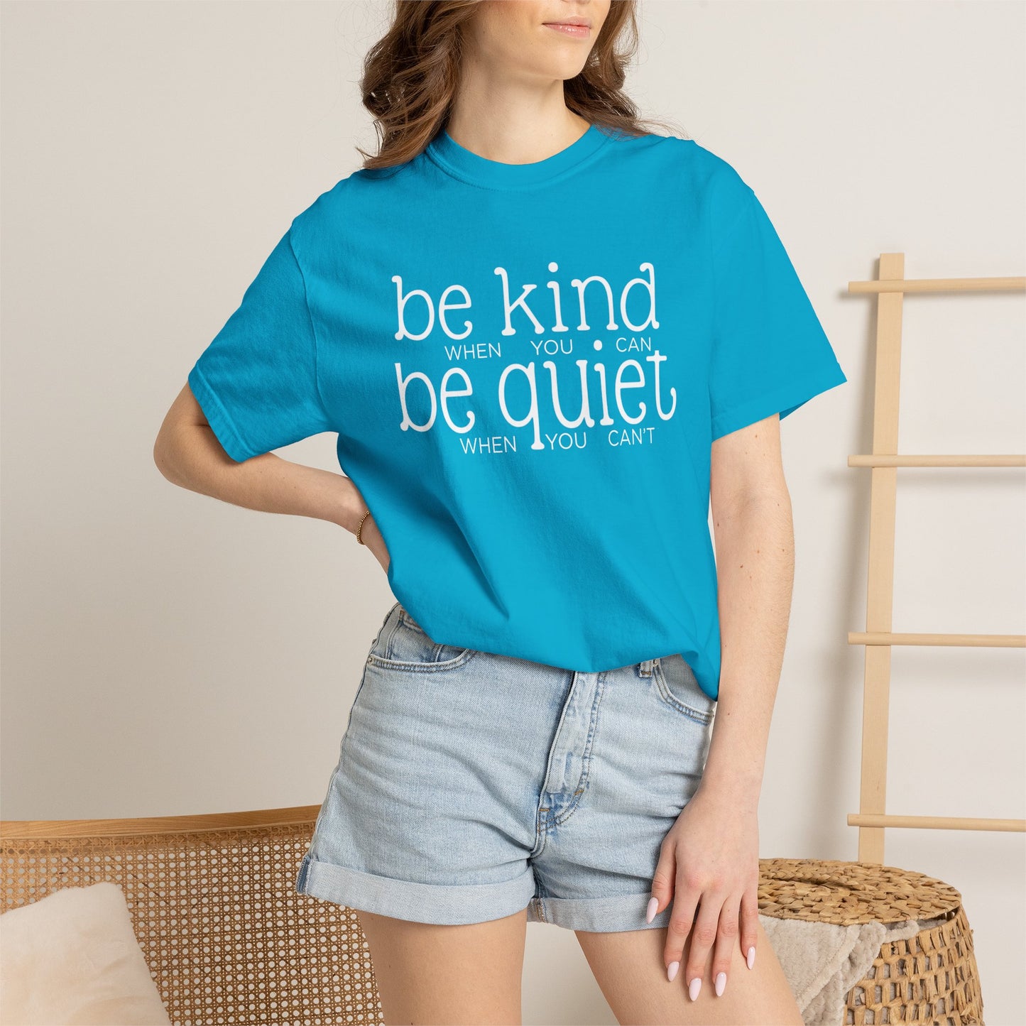 COMFORT COLORS - Garment-Dyed T-Shirt — Soft Vintage White Crew Tee