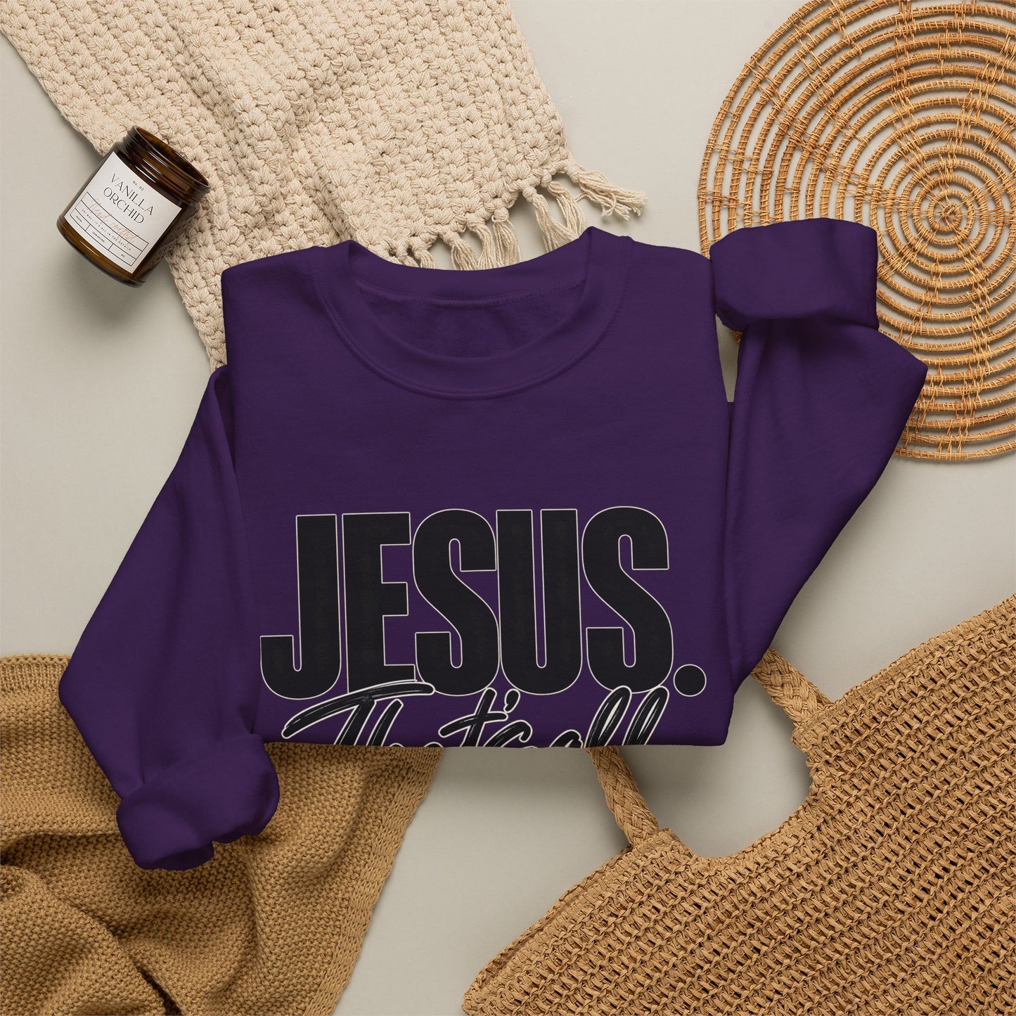GILDAN - Crewneck Sweatshirt — "Jesus. That's All." Graphic Christian Pullover