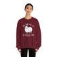 HE LEFT THE 99 WHITE FONT ADULT SWEATSHIRT