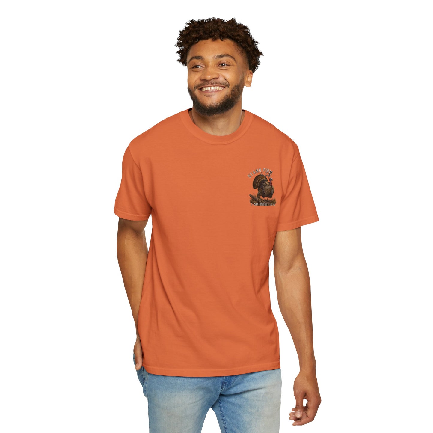 COMFORT COLORS - Stand Firm Turkey T-Shirt – Patriotic Thanksgiving Graphic Tee